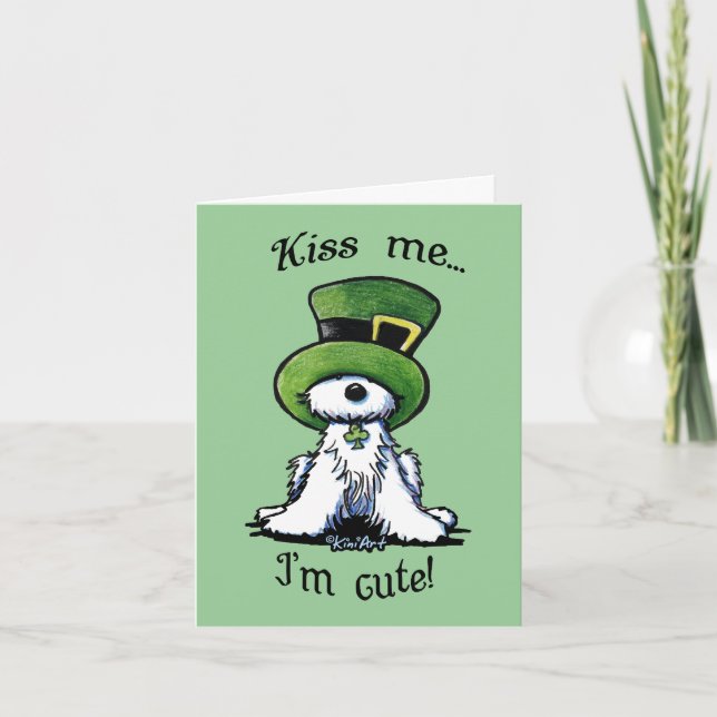 KiniArt Westie KISS ME Card (Front)