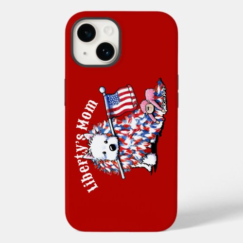 KiniArt Westie Liberty Portrait Case_Mate iPhone 14 Case