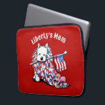 KiniArt Westie Liberty Portrait Laptop Sleeve<br><div class="desc">KiniArt Petcature Portrait art of Sara's Westie Terrier,  Liberty,  (shared publicly here with Sara's permission),  by Contemporary PUP Artist,  Kim Niles.</div>