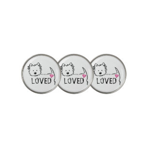 KiniArt Westie LOVED Golf Ball Marker