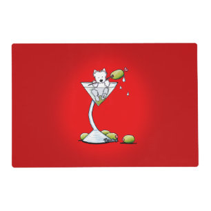 KiniArt Westie Martini Placemat