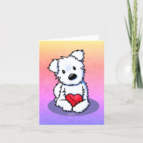 KiniArt Westie Mended Heart Sympathy Card