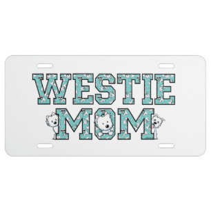 KiniArt Westie Mom License Plate
