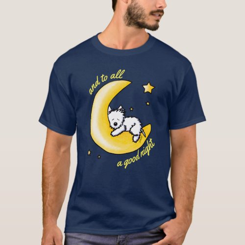 KiniArt Westie Moon Lover T_Shirt