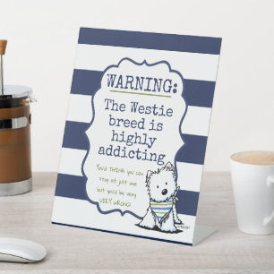 KiniArt Westie Nautical Mug Pedestal Sign