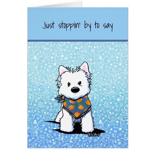KiniArt Westie Peach Cards (Front)