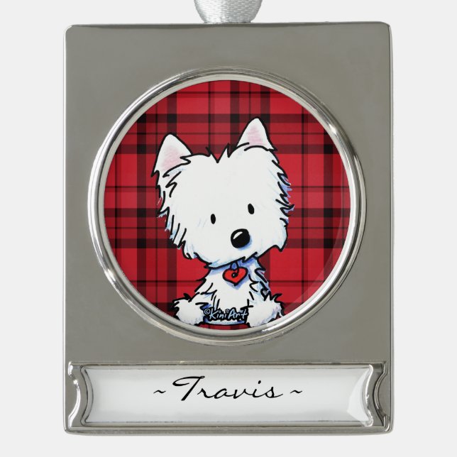 KiniArt Westie Personalized Ornament (Front)