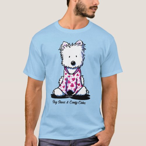 KiniArt Westie PJs Valentine T_Shirt