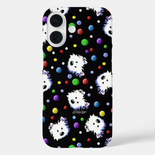 KiniArt Westie Polka Dot iPhone 16 Case