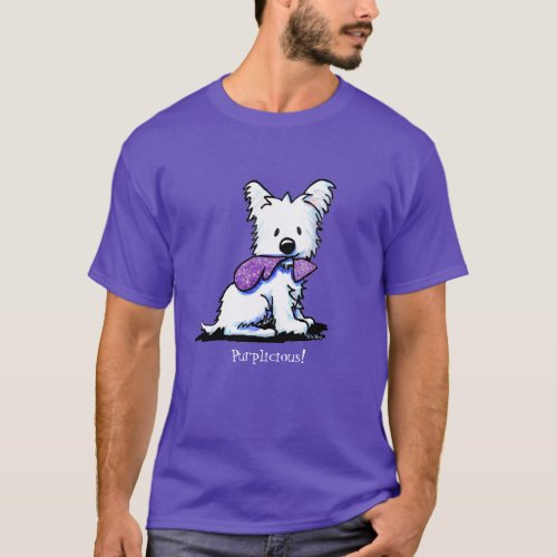 KiniArt Westie Purple Lover T_Shirt