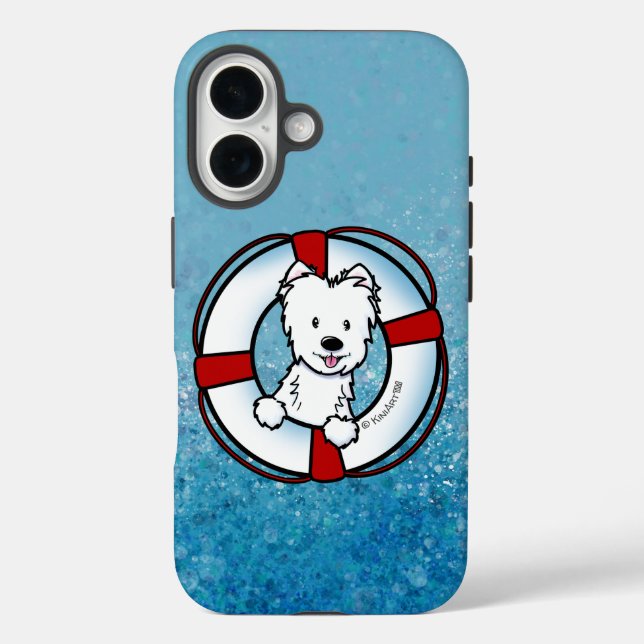 KiniArt Westie Rescue Case-Mate iPhone Case (Back)