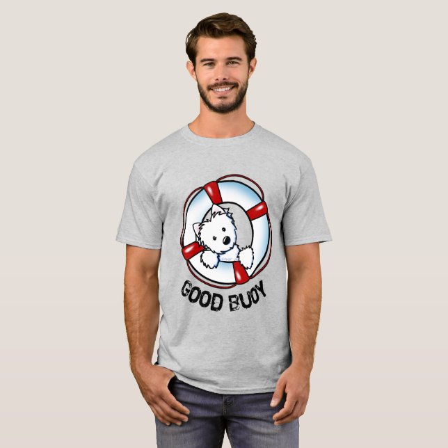 KiniArt Westie Rescue Hoodie T-Shirt (Front Full)