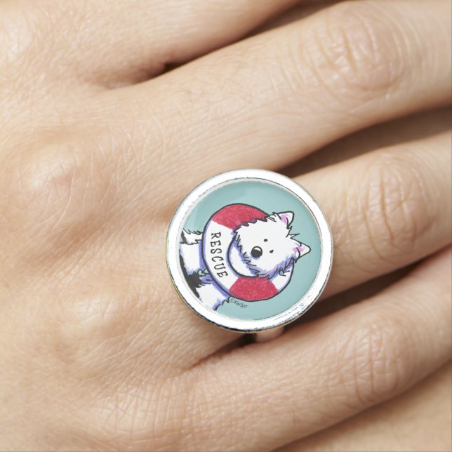 KiniArt Westie Rescue Ring (In Situ)