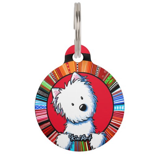 KiniArt Westie Round Pet Tag