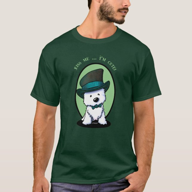 KiniArt Westie Saint Patrick’s T-Shirt (Front)
