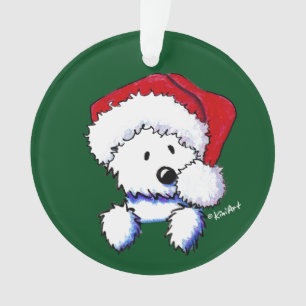 KiniArt Westie Santa Ornament