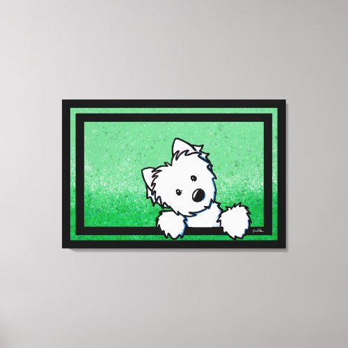 KiniArt Westie Terrier Dog Art Canvas Print