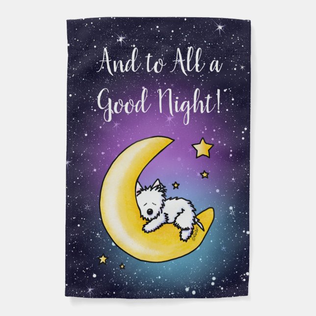 KiniArt Westie Terrier Garden Flag (Front)