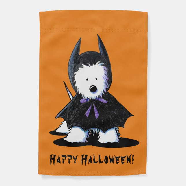 KiniArt Westie Terrier Halloween Garden Flag (Front)