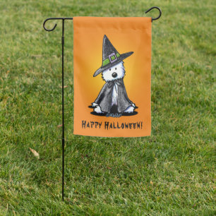 KiniArt Westie Terrier Halloween Garden Flag