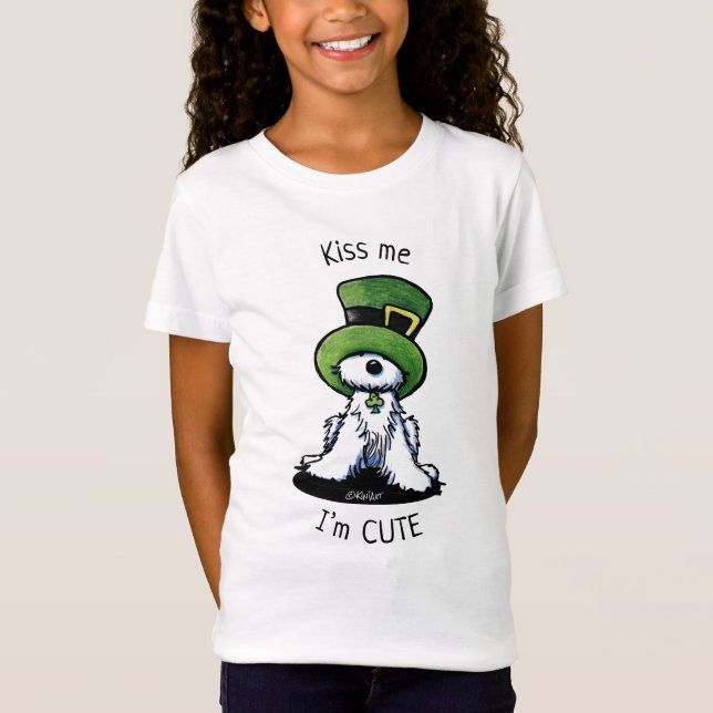 KiniArt Westie Terrier KISS ME Shirt (Front)