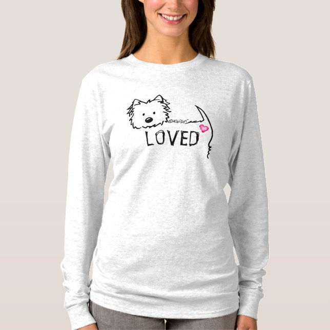 KiniArt Westie Terrier LOVE T-Shirt (Front)