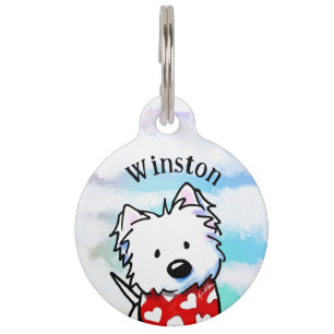KiniArt Westie Terrier Pet ID Tag