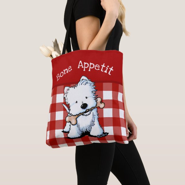 KiniArt Westie Terrier Tote (Close Up)