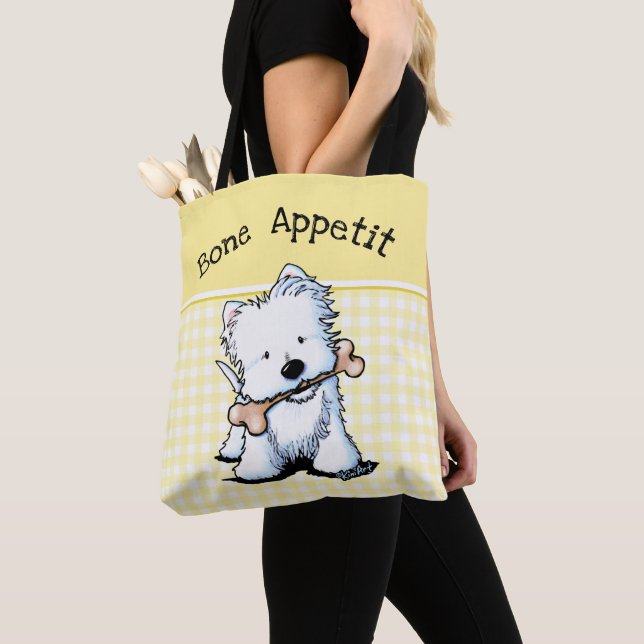 KiniArt Westie Terrier Tote Bag (Close Up)