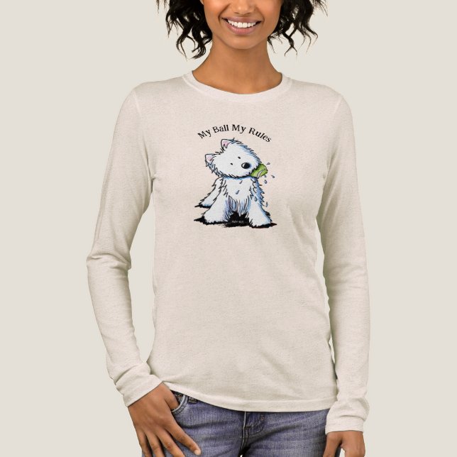 KiniArt Westie Terrier Tri-Blend Shirt (Front)