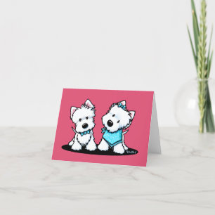 KiniArt Westie Terriers Thank You Card