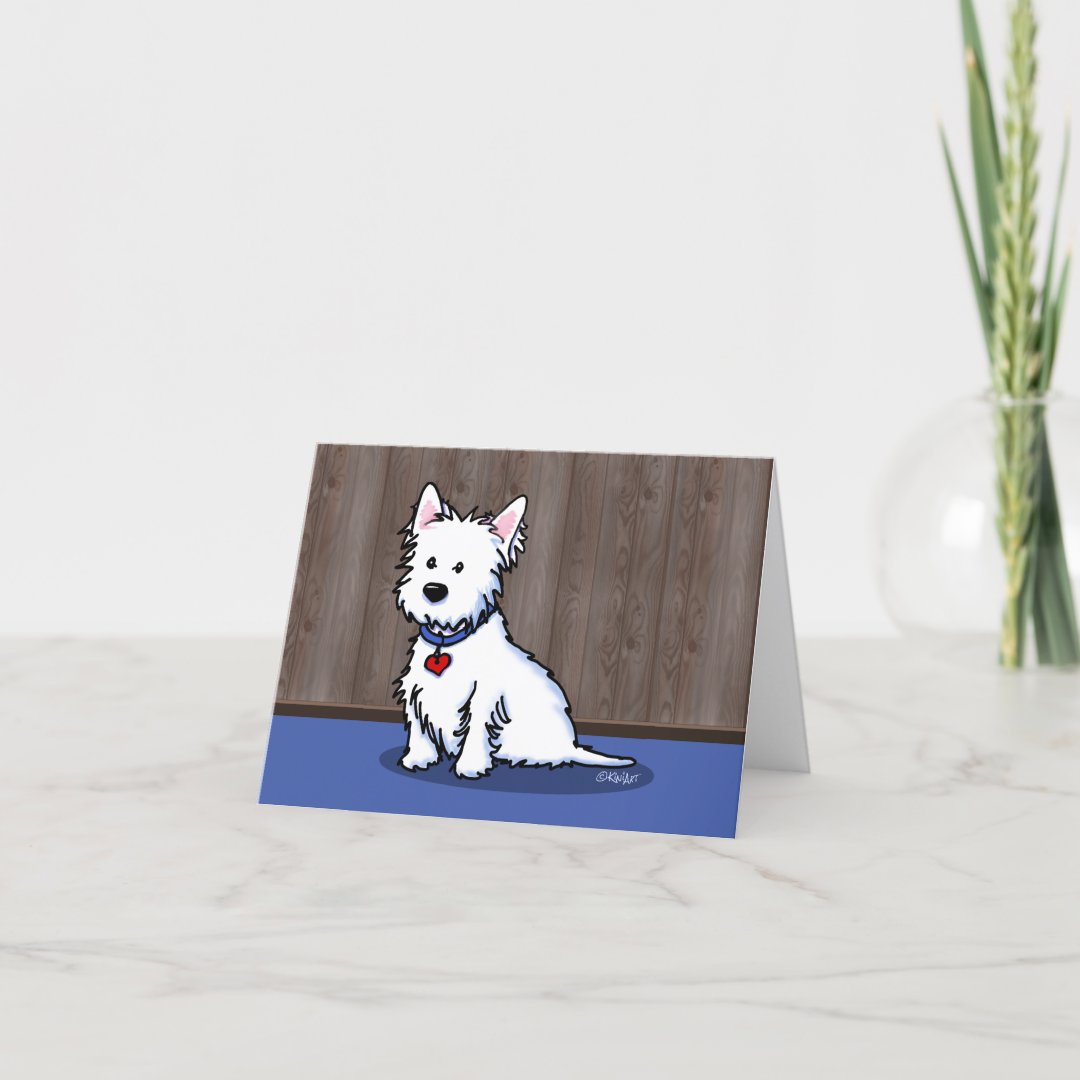 Kiniart Westie Thank You Card Zazzle