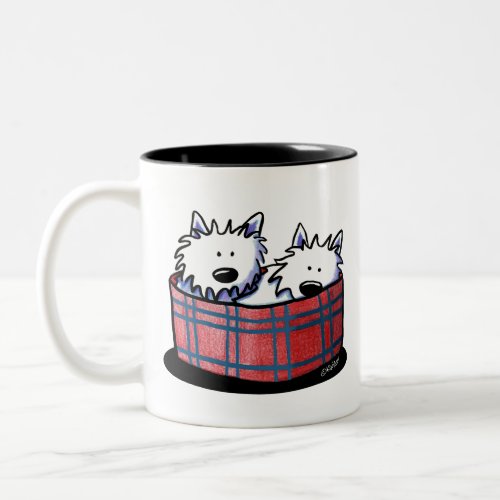 KiniArt Westie The Dog Two_Tone Coffee Mug