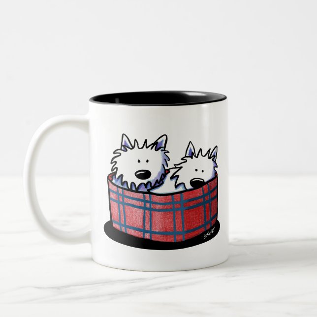 KiniArt Westie The Dog Two-Tone Coffee Mug (Left)