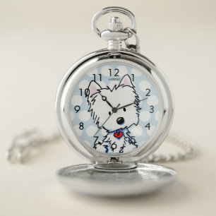 KiniArt Westie Time Pocket Watch