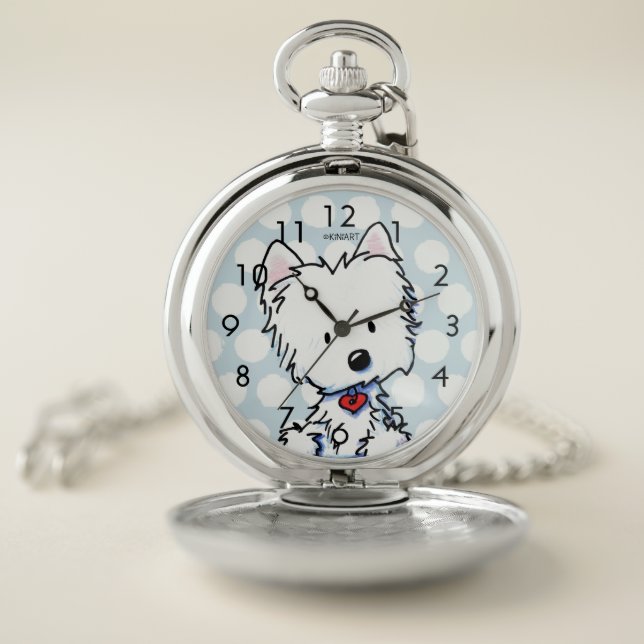 KiniArt Westie Time Pocket Watch (Inside)
