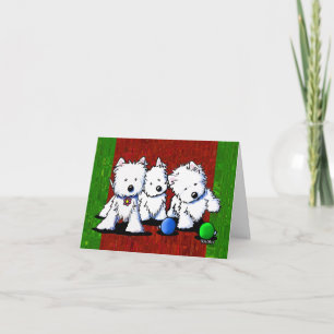KiniArt Westie Trio Christmas Cards
