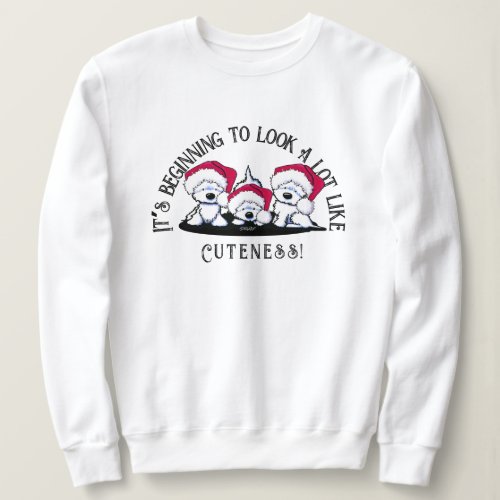 KiniArt Westie Trio Christmas Sweatshirt