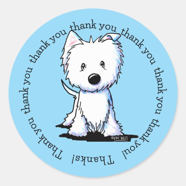 KiniArt Westie TY Stickers (Front)