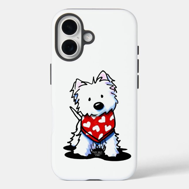 KiniArt Westie Valentine Case-Mate iPhone Case (Back)