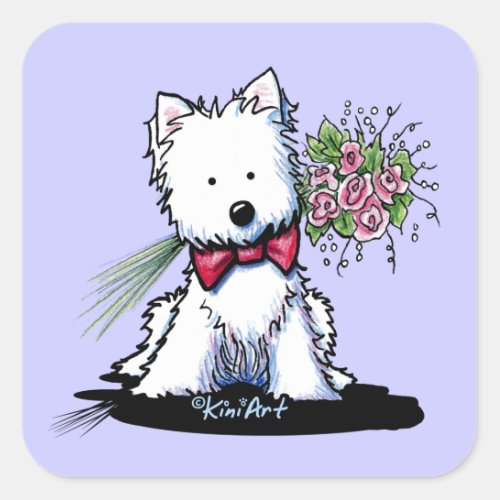 KiniArt Westie Valentine Stickers