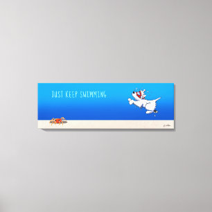 KiniArt Westie White Terrier Ocean Canvas Print