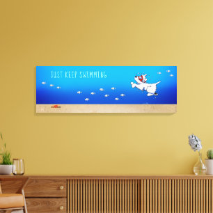 KiniArt Westie White Terrier Ocean Canvas Print