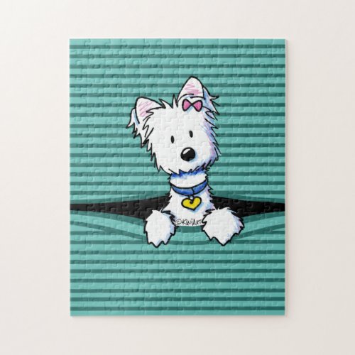 KiniArt Westie Window Jigsaw Puzzle