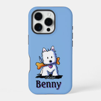 KiniArt™ Westie with Bone iPhone 16 Pro Case