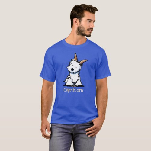 KiniArt Westie Zodiac Capricorn T_Shirt