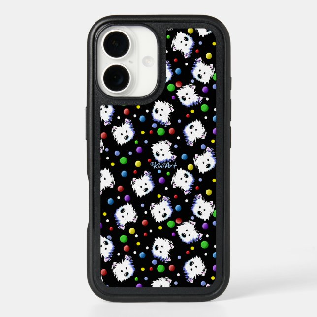 KiniArt Westies And Dots Otterbox iPhone Case (Back)