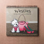 KiniArt Westies Calendar<br><div class="desc">KiniArt Westie dog  art calendar design by Contemporary PUP Artist,  Kim Niles.  ©️ Kim Niles,  KiniArt - All Rights Reserved.</div>