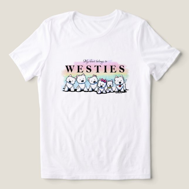 KiniArt Westies  Tri-Blend Shirt (Design Front)
