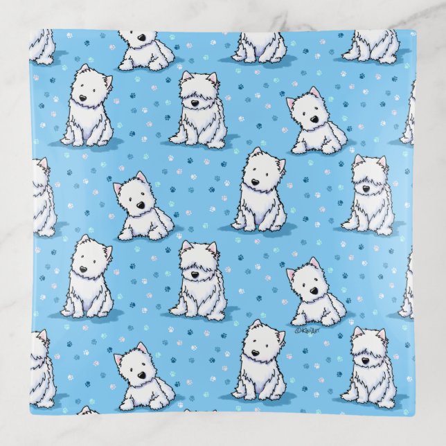 KiniArt Westies Trinket Tray (Front)